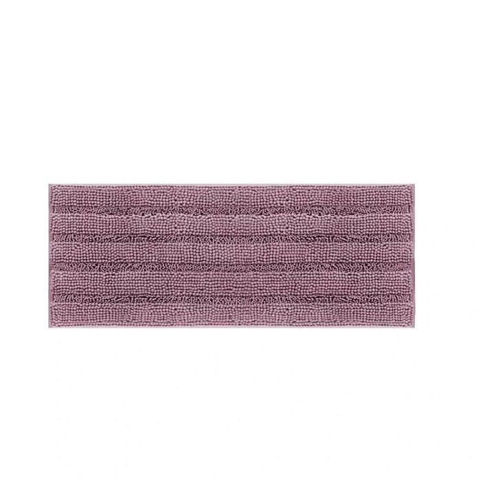 Chenille Bath Mat Runner Non Slip Thick Soft Stripe Design 119 X 43cm