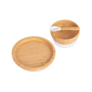 Tiny Dining Children's Bamboo Suction Round Dinner Set