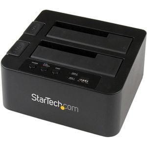 StarTech.com Standalone Hard Drive Duplicator Dock, External Dual Bay HDD/SSD Cloner/Copier