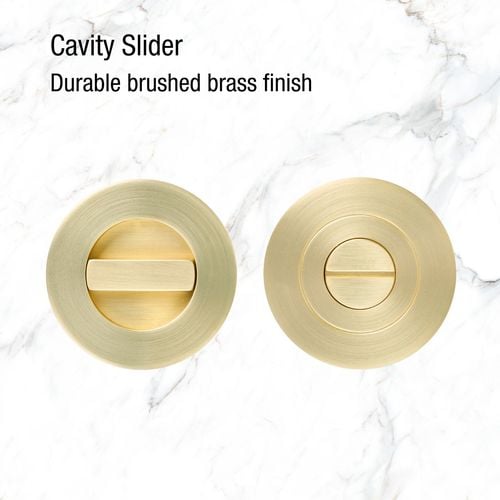 Lemaar Brushed Brass Cavity Slider 60mm - Bunnings Australia