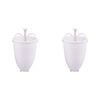 2PK Appetito Plastic Doughnut Maker Home Kitchen Cooking White
