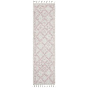 Rare 33 Off White 400x80cm - Large Runner Shaggy Indoor Rug