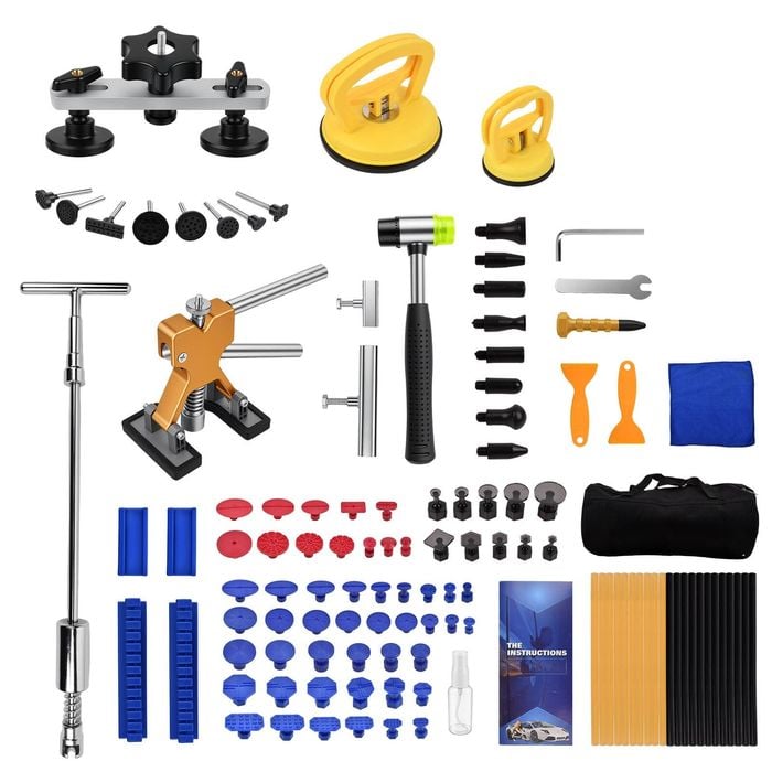 Advwin 116 PCS Car Dent Repair Kit, Auto Paintless Dent Removal with Golden Lifter