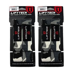 2x 2pc Lift-tech Cotton Heavy Lifting Support Durable Grip Straps Camo 21in
