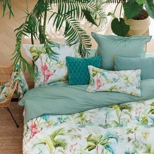 Pip Studio Queen White Palm Scenes White Cotton Quilt Cover Set