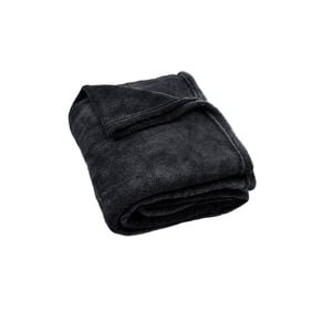 Hotel Living Super Soft Coral Fleece Large Throw Rug 160x210 cm Charcoal