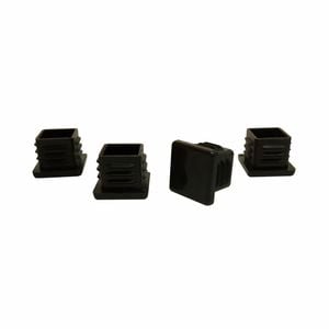 Surface Gard 19mm Black Square Internal Plastic Chair Tips - 4 Pack