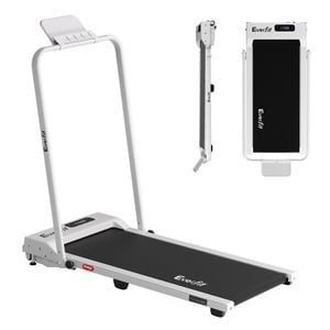 Everfit 3 in 1 Walking Pad Treadmill 12% Incline Under Desk Foldable Treadmills for Home 38cm White