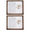 2PK LVD Warm-Toned Wooden Resin Framed Picture/Photo 25x3.5x21cm My Sunshine