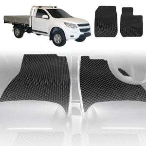 6D Diamond Car Floor Mats for Holden Colorado Ute Single Cab 2012-2016-Outback GT