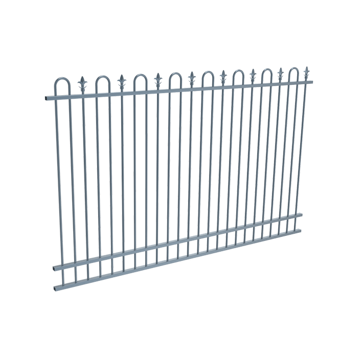 ProtectorAl 1201 - 2399 x 1800mm Deep Ocean Aluminium Loop And Spear Pool Fence Panel With Mid Rail