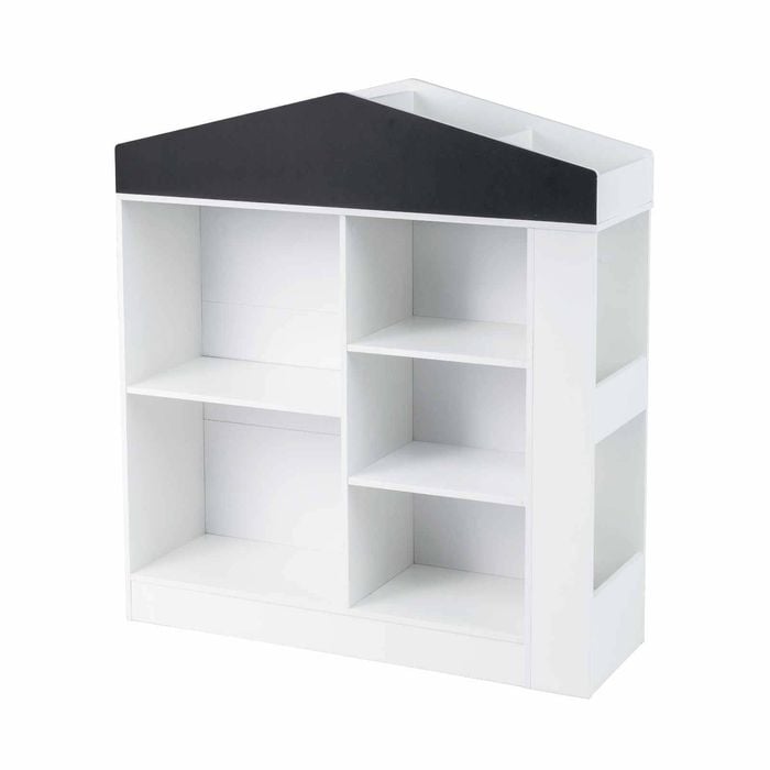 Costway Kid Toy Storage Organizer Cabinet Bookcase Shelf Chalkboard