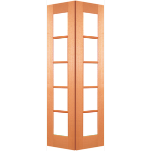 Woodcraft 2040 x 820 x 35mm Internal Bifold Door 5Lite Clear Glass