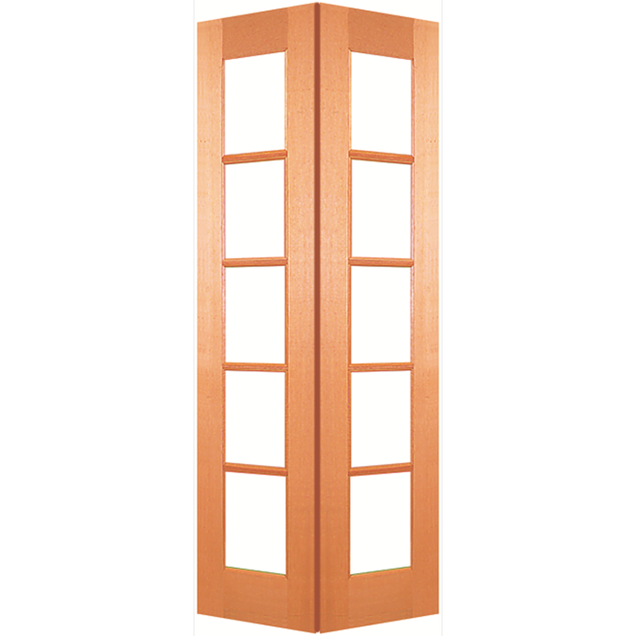 Woodcraft 2040 x 820 x 35mm Internal Bifold Door 5Lite Clear Glass