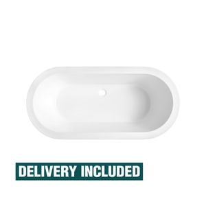 Mondella 1565mm White Round Acrylic Classico Drop In Bath