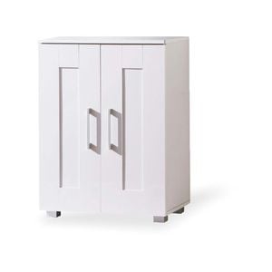 Montreal Double Door Cupboard Low Line Style White