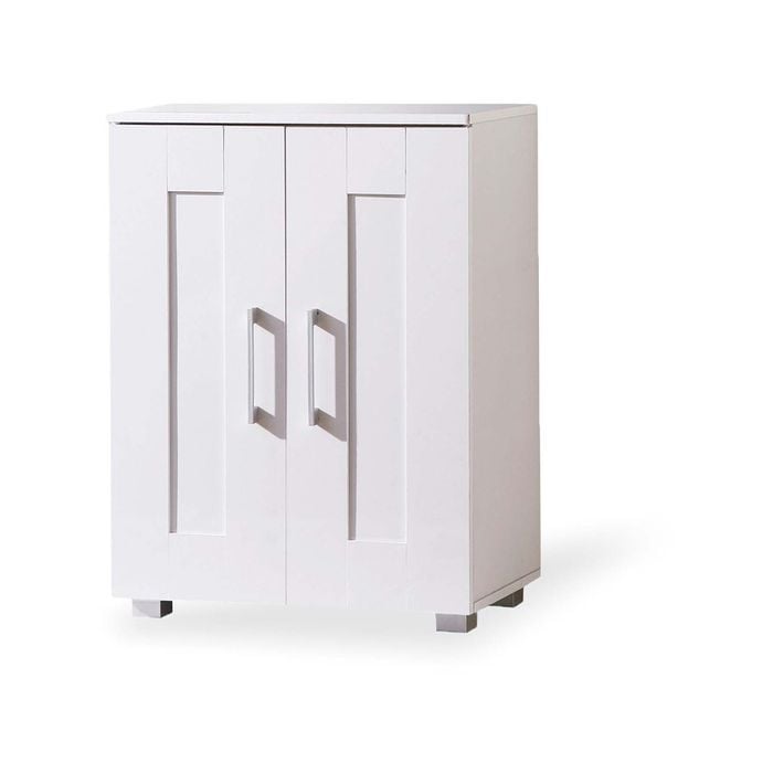 Montreal Double Door Cupboard Low Line Style White