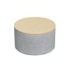 Artiss Storage Ottoman 60cm Linen Round Grey