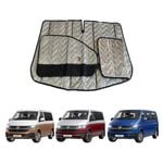 Voos Front Cab Window ThermoMats - 3pc Magnetic with Pocket - VW T5/T6/T6.1 Multivan & California