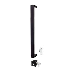 Gainsborough 600mm Matt Black G4 Series Keyed Oblong Pull Handle Entrance Set
