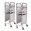 SOGA 2X 15-Tier 60x40cm Tray Bakery Trolleys – Stainless Steel