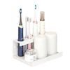 Catzon 20cm Self Adhesive Electric Toothbrush Holder 4 Slots Diatomite Dish-white