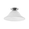 Verve 31cm White And Satin Nickel Bailey Batten Fix