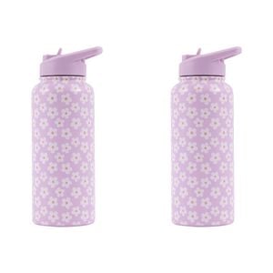 2PK Splosh Sip By Splosh Daisy S/Steel Water Bottle 950ml