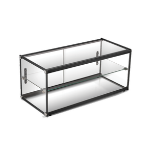 Exquisite Two Tiers Flat Glass Ambient Cake Display