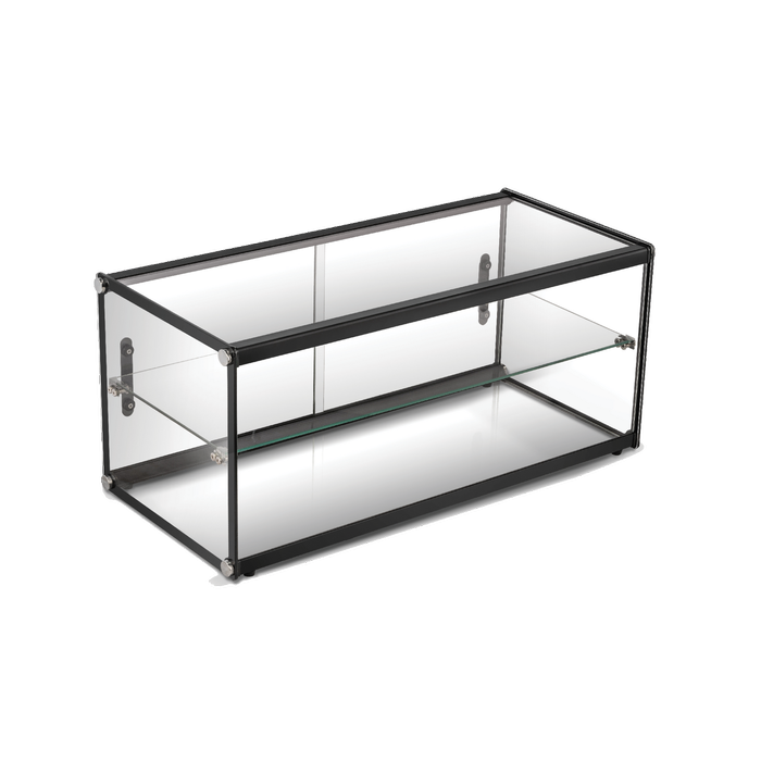 Exquisite Two Tiers Flat Glass Ambient Cake Display