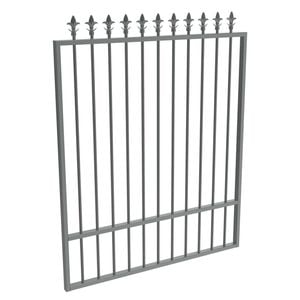 ProtectorAl 800 - 1200 x 1500mm Monument Aluminium Spear Top Pool Gate With Mid Rail