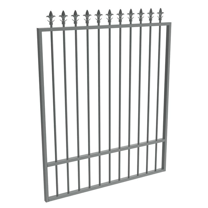 ProtectorAl 800 - 1200 x 1500mm Monument Aluminium Spear Top Pool Gate With Mid Rail