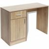 vidaXL Desk with Drawer and Cabinet Oak Home Computer Corner Writing Table