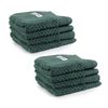 8pc Onkaparinga 30x30cm Cotton Avalon Bathroom Face Washers 550GSM Fir Green