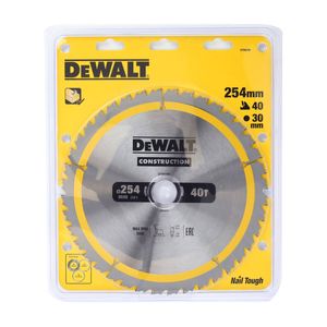 DEWALT 254mm x 40T 16/25/25.4/30mm Construction Saw Blade