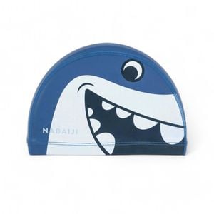 Decathlon - Coated Mesh Swim Cap - Printed Fabric - Size S - Shark Blue - S 20.7'-21.8'