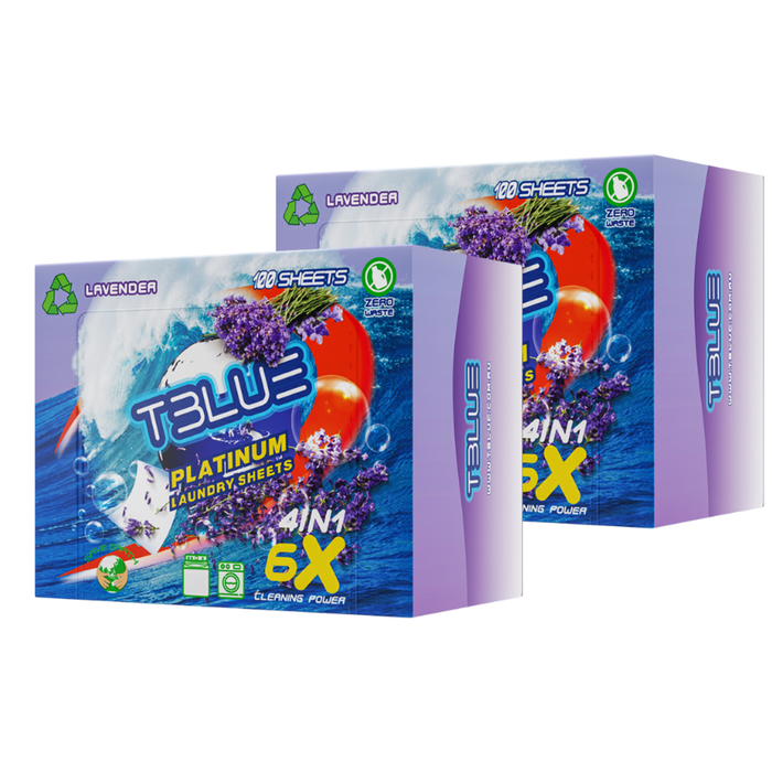 TBLUE Laundry detergent Sheet - Lavender 100 Loads - TWIN PACK