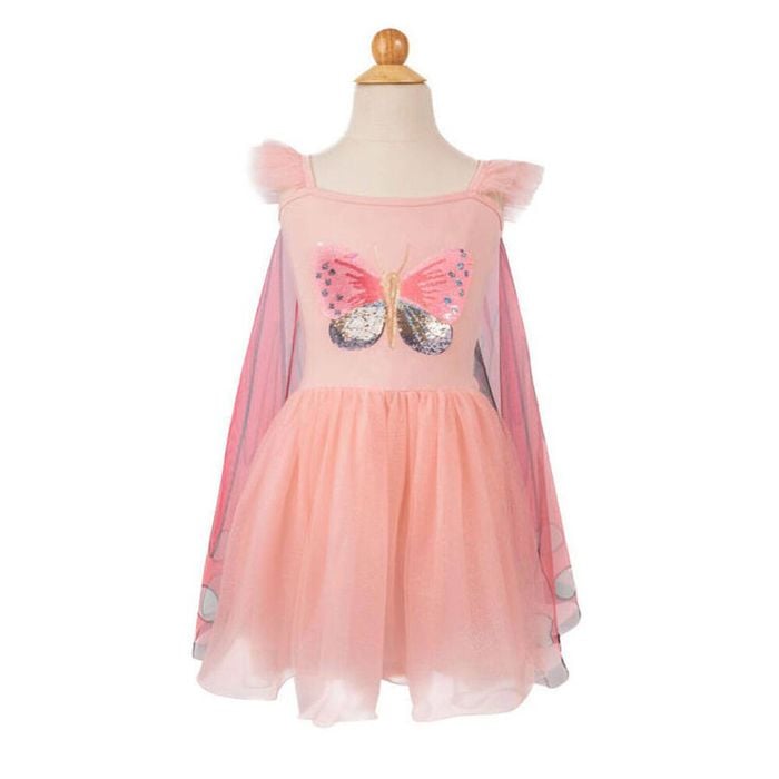 Great Pretenders Sequins Secret Butterfly Twirl Dress w/ Wings Size 5-6 5y+