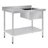 Vogue Single Bowl Sink L/H Drainer - 1200(W) x 900(H) x 700(D)mm