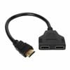 Hdmi Splitter 1 In 2 Out Cable Adapter – 1080p Full Hd Display Duplicator