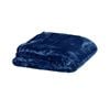 Bloomington 375gsm 1 Ply Solid Faux Mink Blanket Queen 200x240 cm Navy