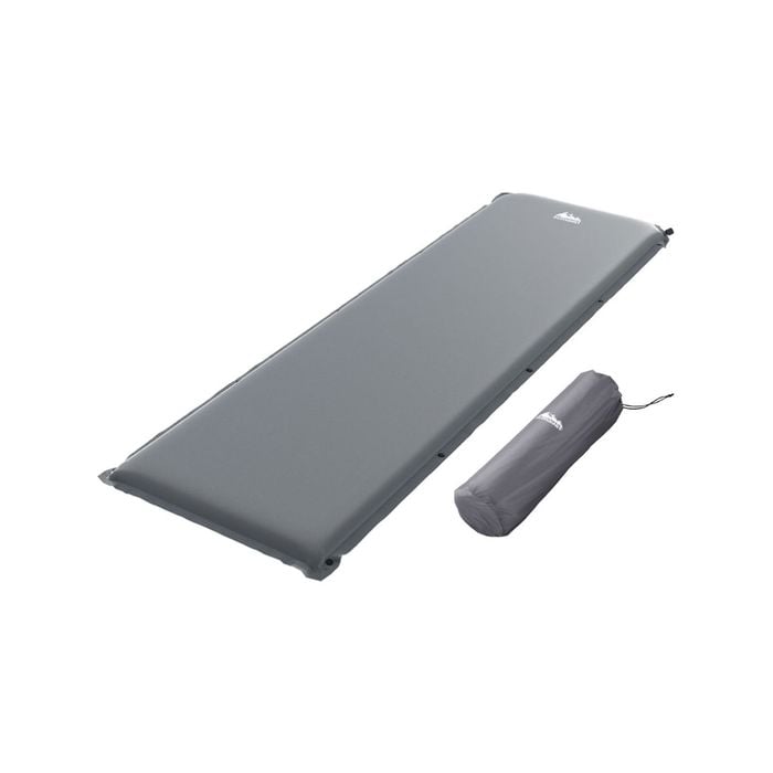 Weisshorn Self Inflating Mattress 6CM Camping Sleeping Air Bed Single Grey