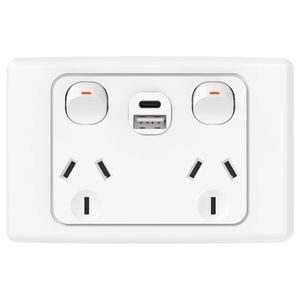 DETA Double Pole Double Power Point With USB A+C
