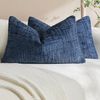Gioia Casa 2-Pack Chenille-Textured Cushion Covers 30cm x 50cm - Denim