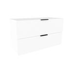Lugna 512 x 900 x 380mm White 2 Drawer Storage Cabinet
