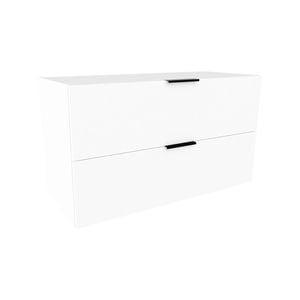 Lugna 512 x 900 x 380mm White 2 Drawer Storage Cabinet