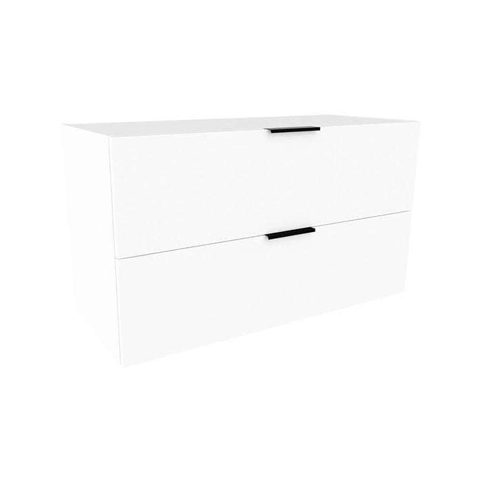 Lugna 512 x 900 x 380mm White 2 Drawer Storage Cabinet
