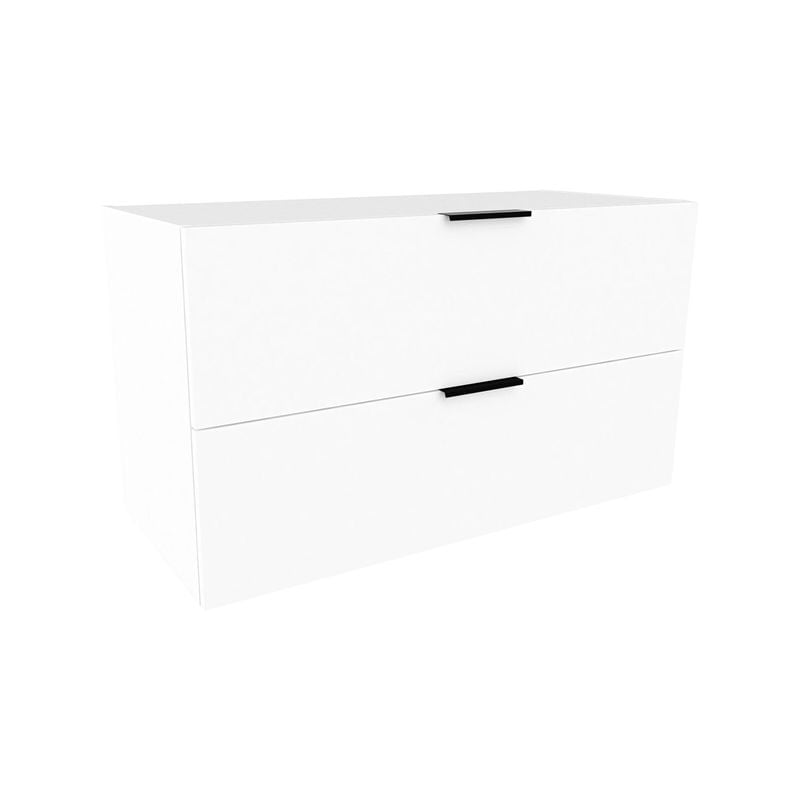 Lugna 512 x 900 x 380mm White 2 Drawer Storage Cabinet
