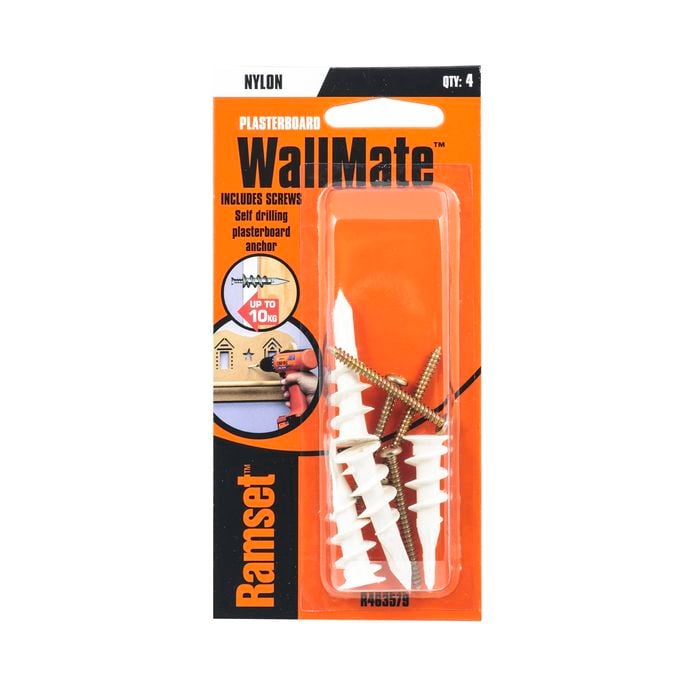 Ramset Nylon WallMate Anchor - 4 Pack