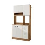 Costway 3-Door Storage Cabinet Kitchen Pantry w/3 Drawers & 2 Adjustable Shelve White